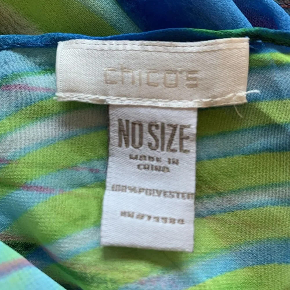 Chico’s Scarf Wrap Leaf Print 18